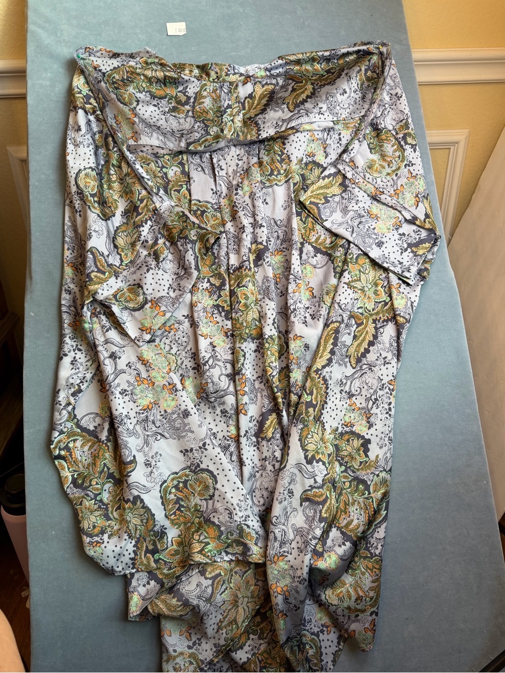 Free People Women's Floral Paisley Oversized Night Shirt - Gray/Green - Picture 2 of 7